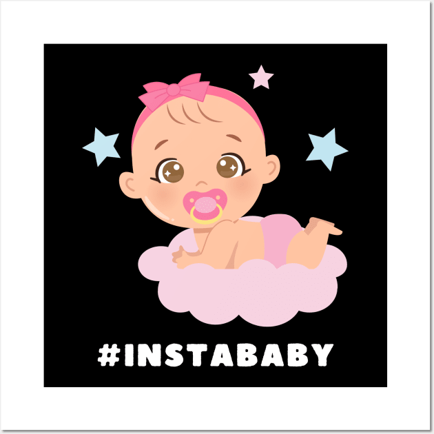 Instababy Girl Instakids Wall Art by OnlyWithMeaning